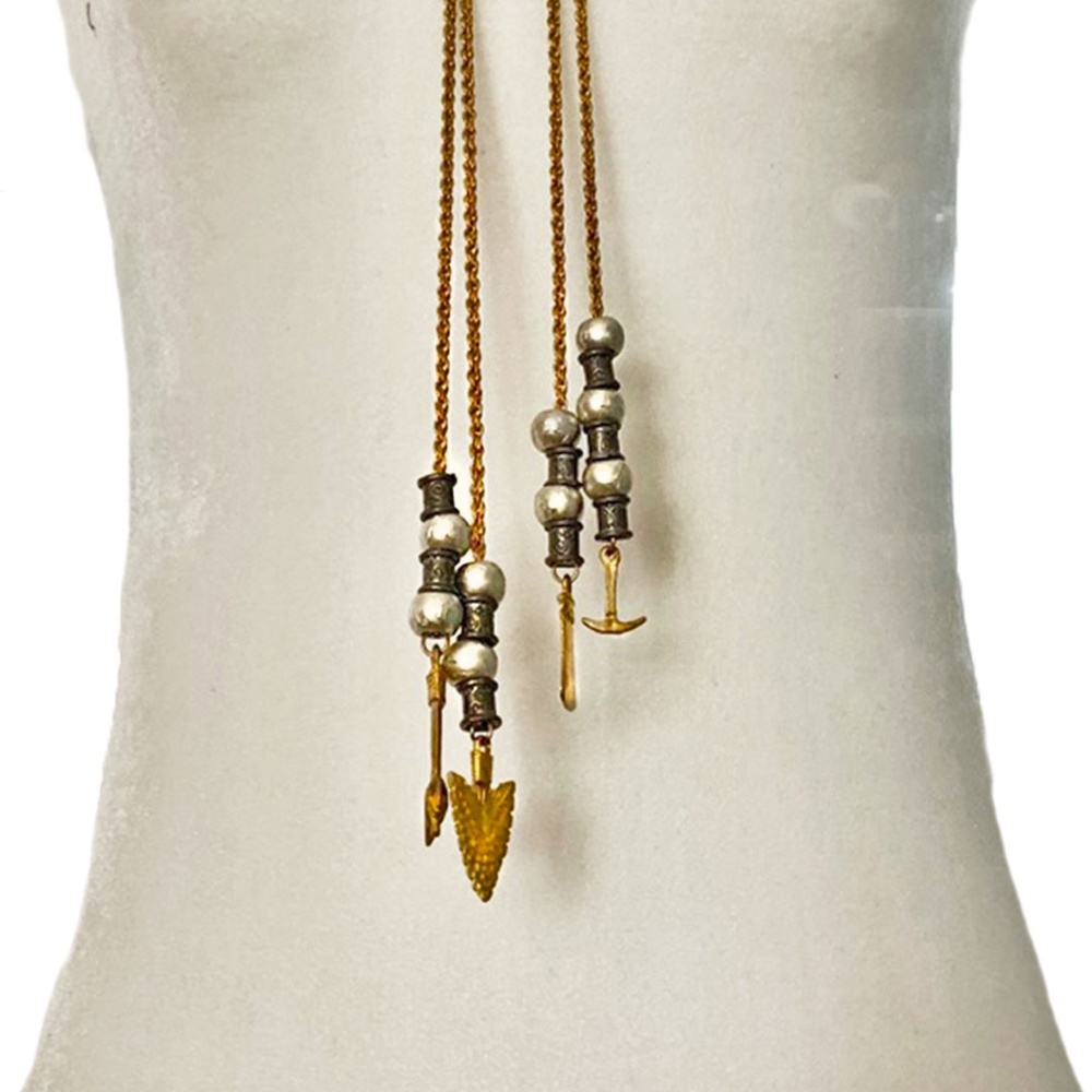 60's Vintage gold charm necklace
